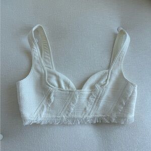 Jonathan Simkhai White Crop Top Bra Top Medium Never Worn